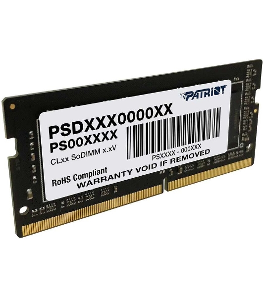 Оперативная память Patriot Signature, DDR4, 8GB (1x8 GB), 3200 MHz, CL22, SO-DIMM