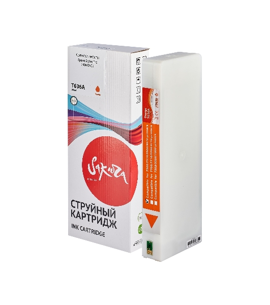 Картридж струйный Sakura C13T636A00 (T636A Orange) для Epson, оранжевый, 700 мл.