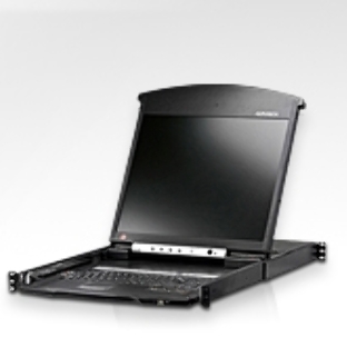 Коммутаторы консоли ATEN 8P CAT5 HIGH DENSITY DUAL RAIL LCD 19INCH OVER IP