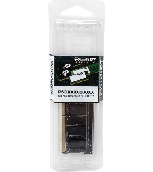 Оперативная память Patriot Signature, DDR4, 8GB (1x8 GB), 3200 MHz, CL22, SO-DIMM