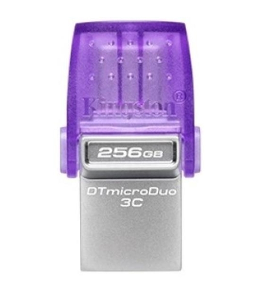 Флешка USB Kingston DataTraveler microDuo 3C (DTDUO3CG3/256GB), 256Gb, USB 3.2 Gen 1/Type-C, R/W 200/15, фиолетовый