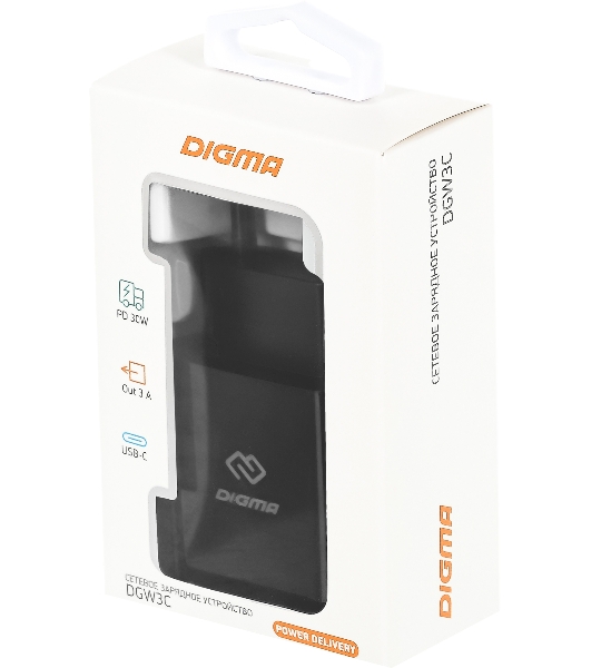 Сетевое зарядное устройство Digma DGW3C 3A PD черный