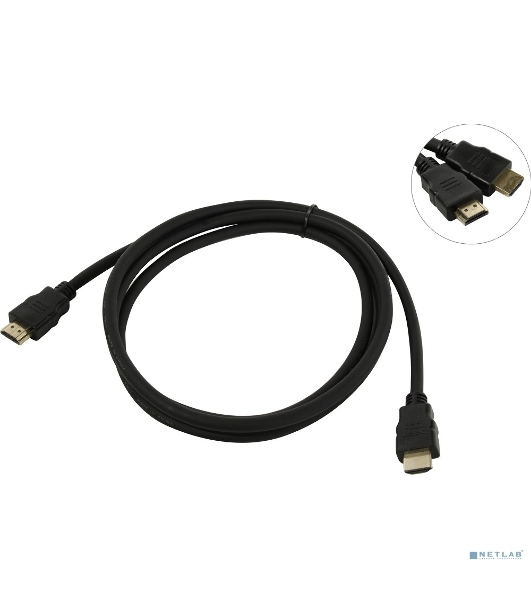 Кабель HDMI ExeGate EX287730RUS EX-CC-HDMI2-1.8 (19M/19M, v2.0, 1,8м, 4K UHD, Ethernet, позолоченные контакты)