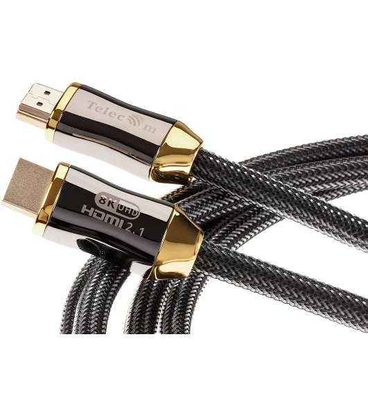 Кабель HDMI 19M/M,ver. 2.1, 8K@60 Hz 3m метал разъемы, нейлоновая оплетка Telecom TCG300-3M