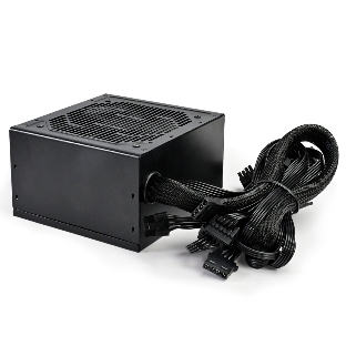 Блок питания PCCOOLER, 750W 80 PLUS  (ATX, ATX 2.4, Non-modular, 1x24(20+4)pin 550мм, 1xCPU*2 8(4+4)pin 610+150мм, 3xPCIe 8(6+2)pin 510мм, 2xSATA*3+MOLEX4pin*1 450+150+150+150мм, Active, 120x120мм, 140x150x86мм, APFC, OVP, SCP, OPP (140-160%, 2ms delay))