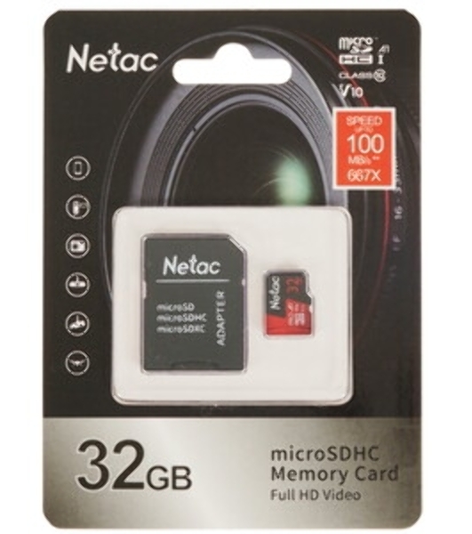 Флеш карта MicroSD card Netac P500 Extreme Pro 32Gb, retail version w/o SD adapter