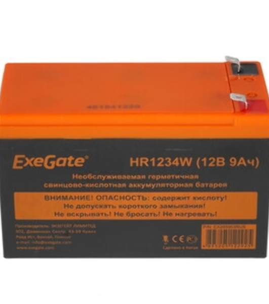 Батарея для ИБП ExeGate EX285953RUS HR1234W (12V 9Ah, клеммы F2)
