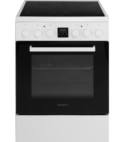 Плита электрическая Maunfeld MEC67CW08TD белый, конфорок 4 шт, духовка 59 л, 60 см x 85 см x 60 см