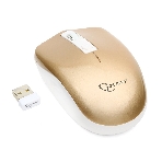 Мышь беспроводная Gembird MUSW-400-G золотой, 1600 dpi, радиоканал, USB, кнопки - 4, фото3