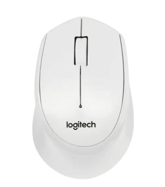 Мышь беспроводная Logitech M330 SILENT PLUS белый, 1000 dpi, радиоканал, USB, кнопки - 3