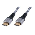 Кабель DisplayPort Cablexpert CCP-DP16K-1M, 20M/20M, v2.1, 16K, медь, тройной экран, позол.контакты, нейлон.оплетка, метал.коннекторы, 1м, черный, коробка, фото3