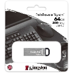 Флешка USB Kingston DataTraveler KYSON (DTKN/64GB), 64Gb, USB 3.2 Gen 1, R/W 200/60, серебристый/черный, фото5