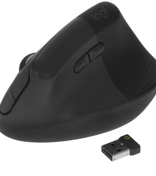 Мышь беспроводная Logitech Lift графитовый, 4000 dpi, радиоканал, Bluetooth, USB, кнопки - 6
