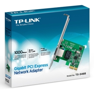 Сетевая карта TP-Link TG-3468 SOHO 32bit Gigabit PCIe, Realtek RTL8168B chipset