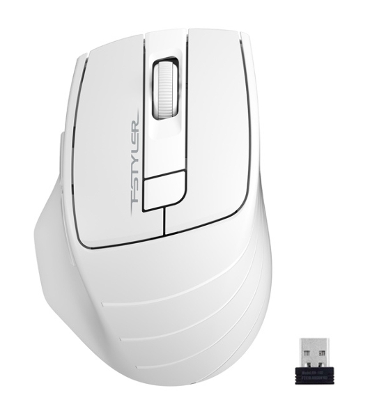 Мышь беспроводная A4Tech Fstyler FG30 белый/серый, 2000 dpi, радиоканал, USB, кнопки - 5