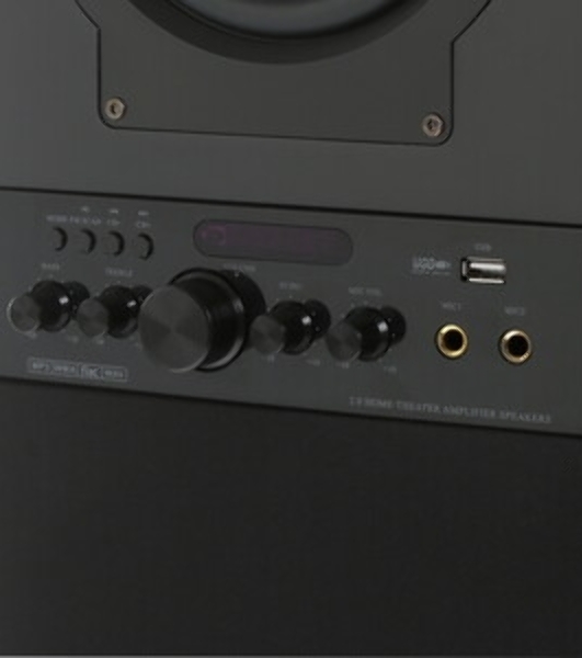 Акустическая система Nakatomi OS-74 BLACK 2.0, 120W RMS, Bluetooth, FM, USB, Караоке, пульт ДУ