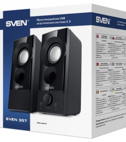 Акустическая система SVEN 357, черный (6 Вт, питание USB)