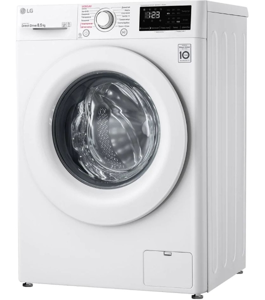 Стиральная машина LG F2V3GS3W белый, загрузка фронтальная 8,5 кг, 1200 об/мин., класс: А