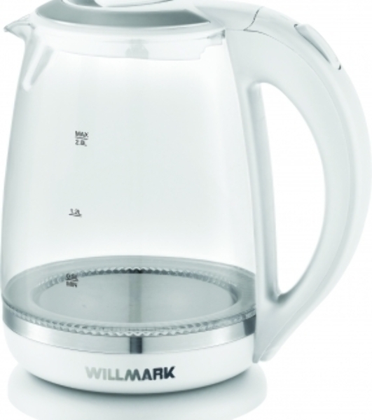Чайник электрический Willmark WEK-2005G (2.0л, пов. на 360 град., LED-подсв., корп. из стекла, 2200В