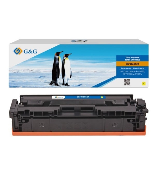 Картридж лазерный G&G GG-W2412A желтый (850стр.) для HP Color LaserJet Pro M155;MFP M182nw/M183fw