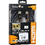 Кабель HDMI 19M/M,ver. 2.1, 8K@60 Hz 3m метал разъемы, нейлоновая оплетка Telecom TCG300-3M, фото10