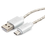 Кабель USB2.0 Cablexpert CC-G-mUSB02S-0.5M, AM/microB, серия Gold, длина 0.5м, серебро, блистер, фото 1