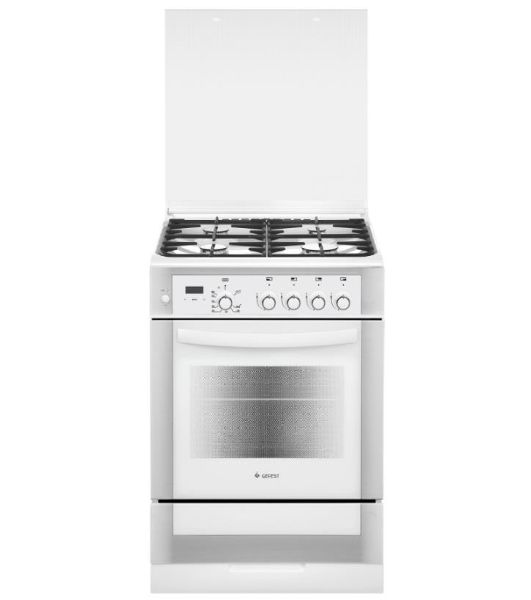 Плита газовая Gefest ПГ 6300-03 0040 белый, конфорок 4 шт, духовка 52 л, 60 см x 85 см x 60 см