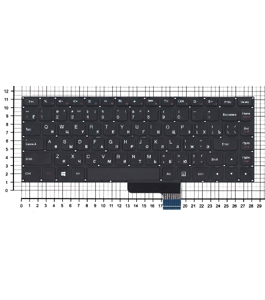 Клавиатура для ноутбука Lenovo IdeaPad Yoga 2 13 ST1C3B черная