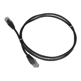 Патч-корд Lanmaster TWT UTP кат.5e, с заливными колпачками, 0.3 м, черный