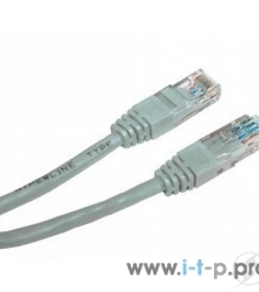 Патч-корд UTP, кат 5e, 0.25м с RJ45 серый