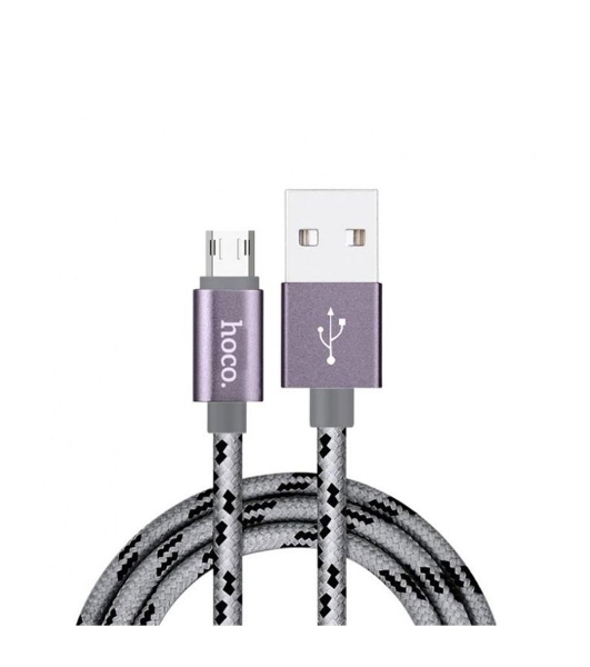 Кабель USB 2.0 HOCO X2 текстильная оплетка, AM/microBM, матовый, 1м