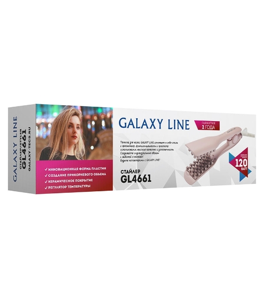 Выпрямитель для волос Galaxy Line GL4661 розовый, 140-220 °C, 5 режимов