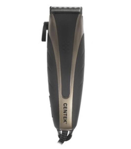 Машинка для стрижки Centek CT-2110 (серый/черный) титановые ножи, прорезиненный корпус