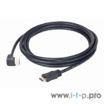 Кабель Cablexpert HDMI CC-HDMI490-15, 19M/19M, v2.0, медь, позол.разъемы, экран, угловой, 4.5м, черный, пакет, фото2