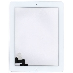 Сенсорное стекло (тачскрин) для iPad 2 (A1395, A1396, A1397), белое с кнопкой OEM, фото3