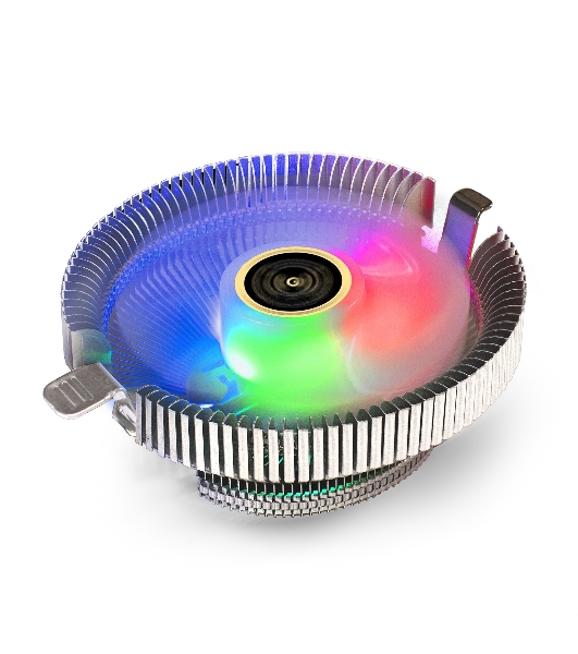 Кулер для процессора ExeGate Wizard EE91-PWM.RGB серебристый, 90 мм, алюминий, 2400 об/мин, 24 дБ, 4 pin, 75 Вт, 48 мм