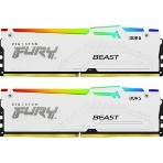 Оперативная память Kingston Fury Beast, DDR5, 32Gb (2x16 Gb), 6400 MHz, CL32, радиатор, RGB, белый, фото4