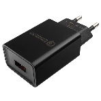 Сетевое зарядное устройство Cablexpert MP3A-PC-17, QC 3.0, 100/220V - 1 USB порт 5/9/12V, черный, фото 1