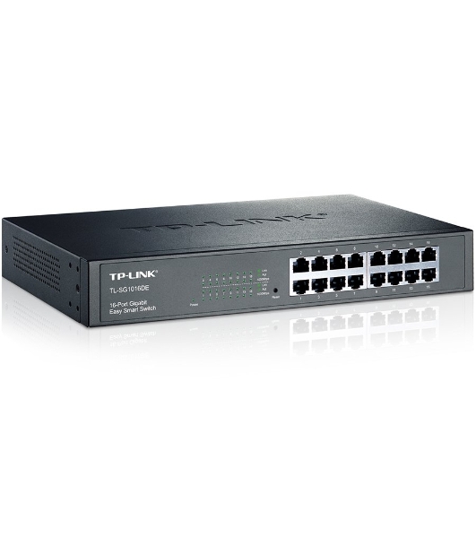 Коммутатор сетевой TP-Link SMB TL-SG1016DE 16-Port Gigabit Easy Smart Switch, 16 10/100/1000Mbps RJ45 ports, MTU/Port/Tag-based VLAN, QoS, IGMP Snooping