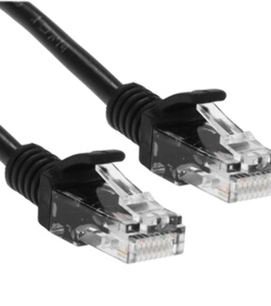 Патч-корд CCA light UTP Гарнизон PC-UTP-5e-1-BK cat.5e, 1м, литой, многожильный черный