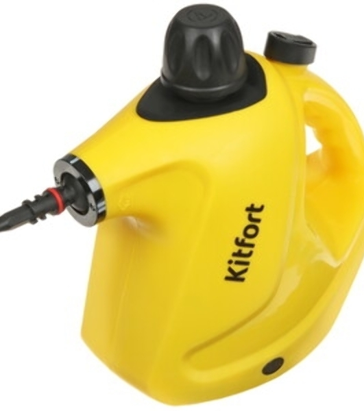 Пароочиститель ручной KITFORT KT-9138-3 черно-желтый, 1050 Вт