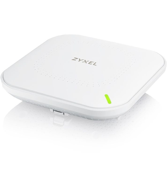 Гибридная точка доступа Zyxel NebulaFlex NWA50AX, WiFi 6, 802.11a/b/g/n/ac/ax (2,4 и 5 ГГц), MU-MIMO, антенны 2x2, до 575+1200 Мбит/с, 1xLAN GE, PoE, без поддержки Captive portal и WPA-Enterprise, защ