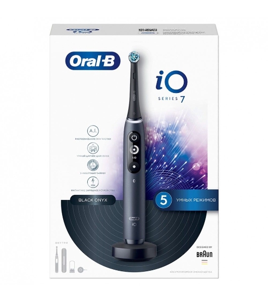 Электрическая зубная щетка Oral-B iO Series 7 Onyx черный