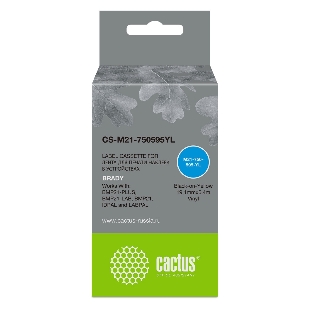 Картридж ленточный Cactus CS-M21-750595YL черный шрифт, желтый фон (19.1 мм, 6.4 м) для Brady BMP21-PLUS, BMP21-LAB