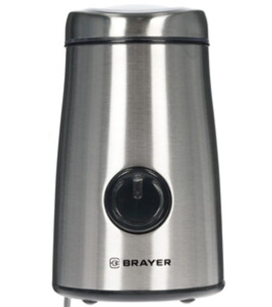 Кофемолка BRAYER BR1184, 50 г.,Мощн. 150 Вт, нержавеющий корпус, Чаша из нерж.стали, Импульсн.режим