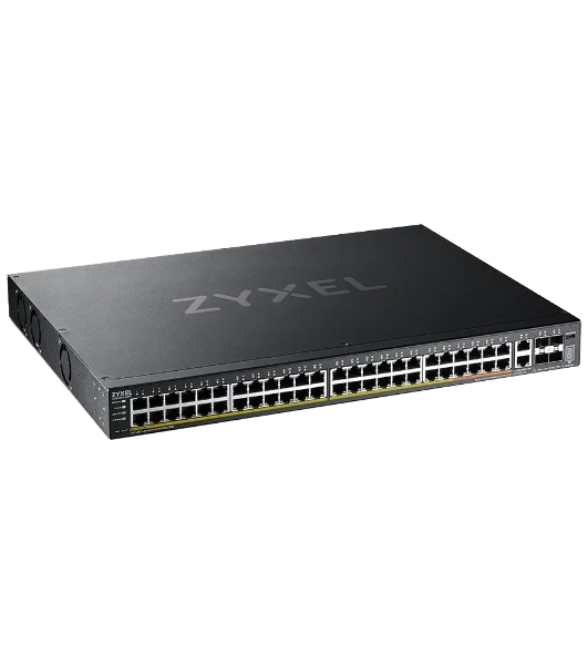 Коммутатор L3 Access Zyxel NebulaFlex Pro XGS2220-54FP, rack 19', 48xRJ-45: 1G PoE+ (8 из них PoE++), 2xRJ-45: 1/2.5/5/10G PoE++, 4xSFP+, бюджет PoE 960 Вт