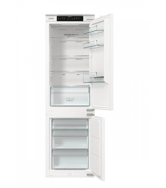 Встраиваемый холодильник Gorenje NRKI517141 белый двухкамерный 175/68 л морозилка снизу, No Frost