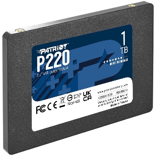 Накопитель SSD Patriot P220, 1Tb, SATA III, 2.5', R/W 550/500