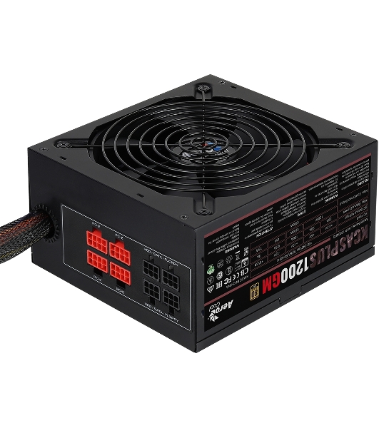 Блок питания Aerocool/Formula 1200W Retail KCAS PLUS 1200GM, 80 PLUS Gold, ATX v2.4, модульный, fan 14cm, 8x PCI-E [6+2-Pin], 10x SATA, 6x MOLEX