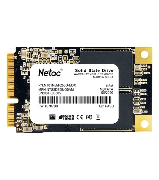 Накопитель SSD Netac N5M, 256Gb, mSATA, R/W 560/520